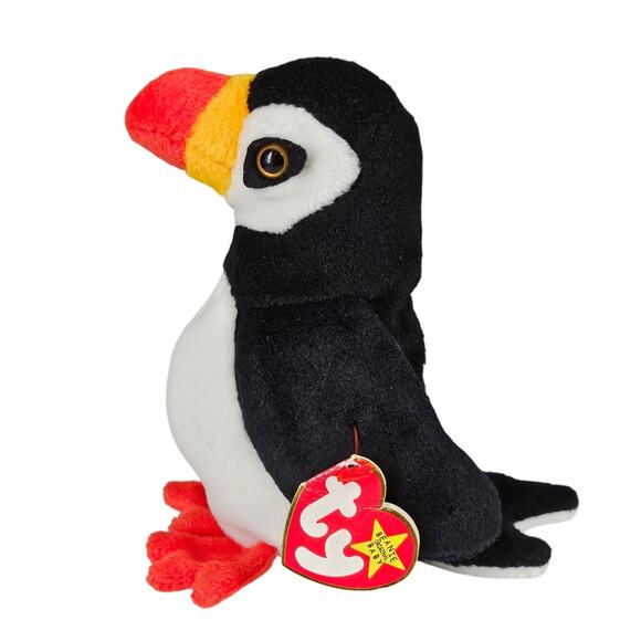 TY BEANIE BABY “PUFFER” THE PUFFIN – 1997 RETIRED PLUSH W/ TAG – PVC PELLETS - Picture 1 of 10